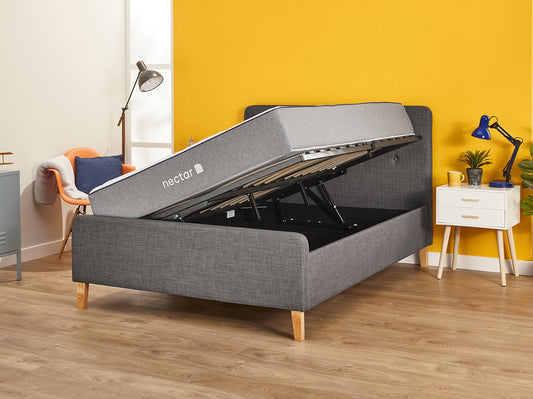 STORAGE BED WITH HYBRID MATTRESS