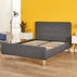 HEADBOARD BED WITH HYBRID MATTRESS