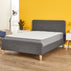 HEADBOARD BED WITH HYBRID MATTRESS